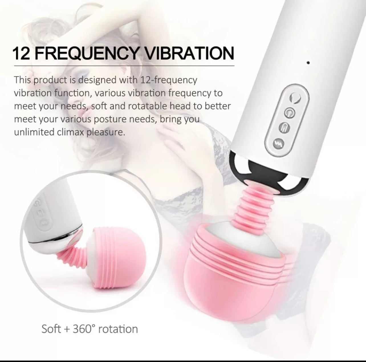 Wand with Nipple Sucking Vibrator Clitoral Stimulator Sex Licking Tongue Vibrating Sucker