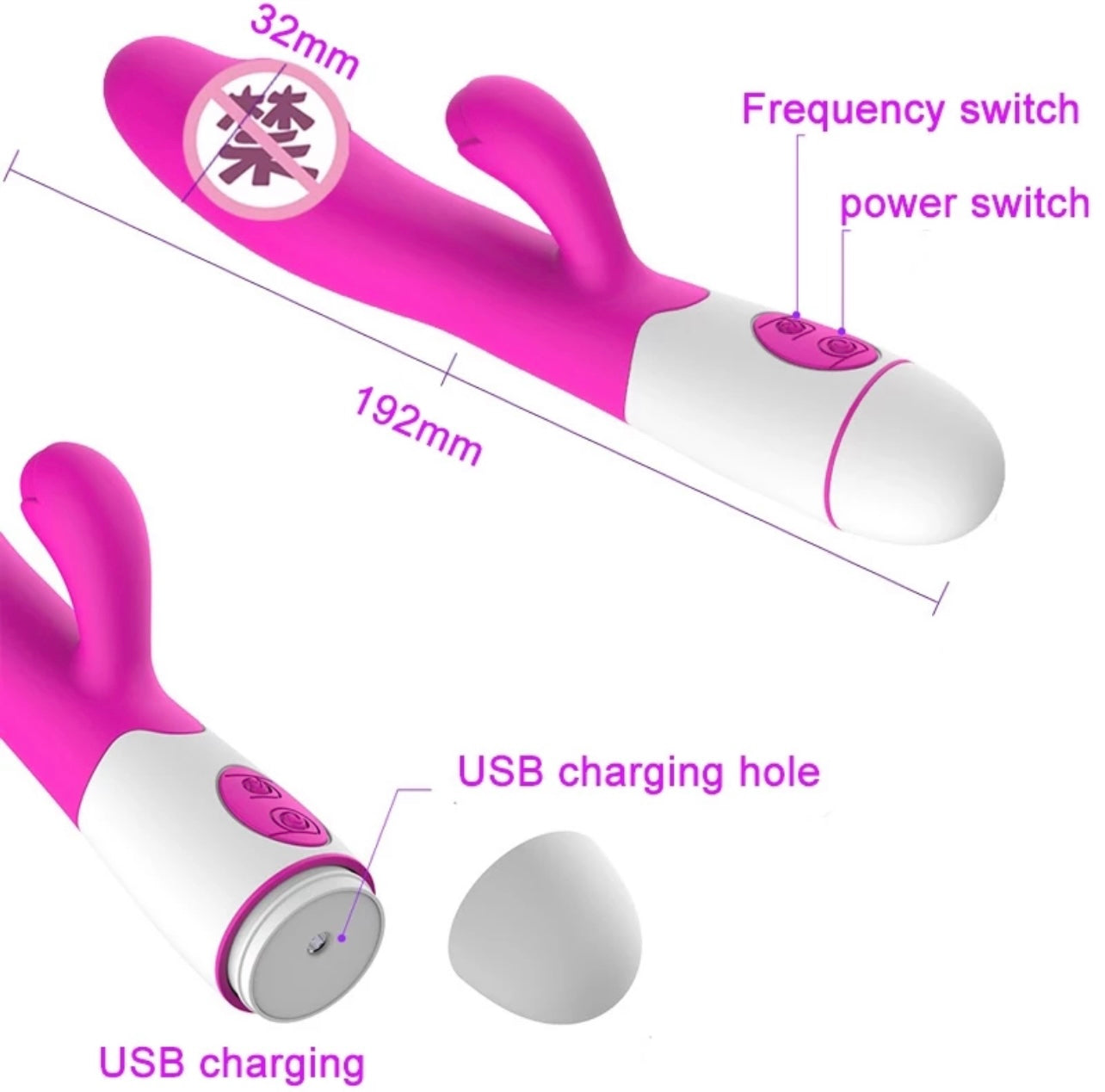 Waterproof 30 Speed Dildo Vibrator