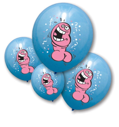 Willy Pecker Balloons 6pk