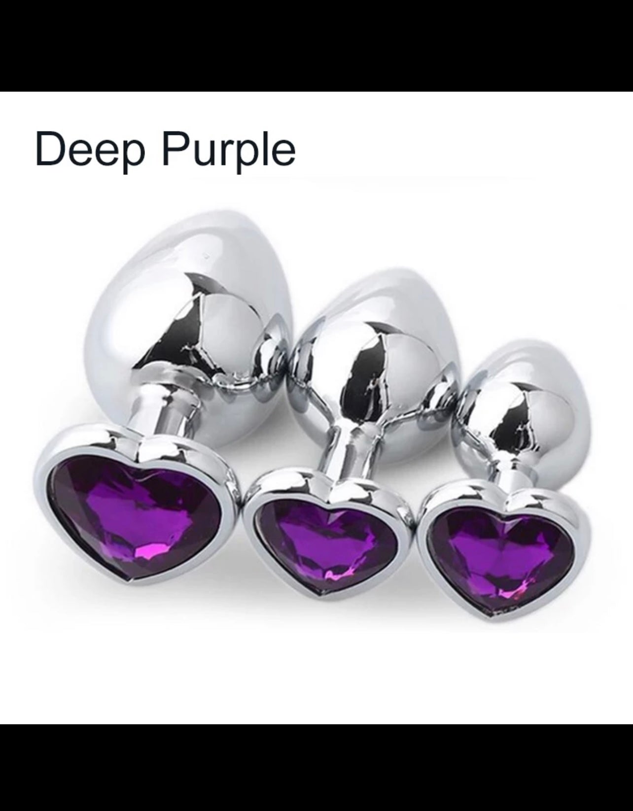 3 Piece Set Anal Beads Crystal Jewelry Butt Plug