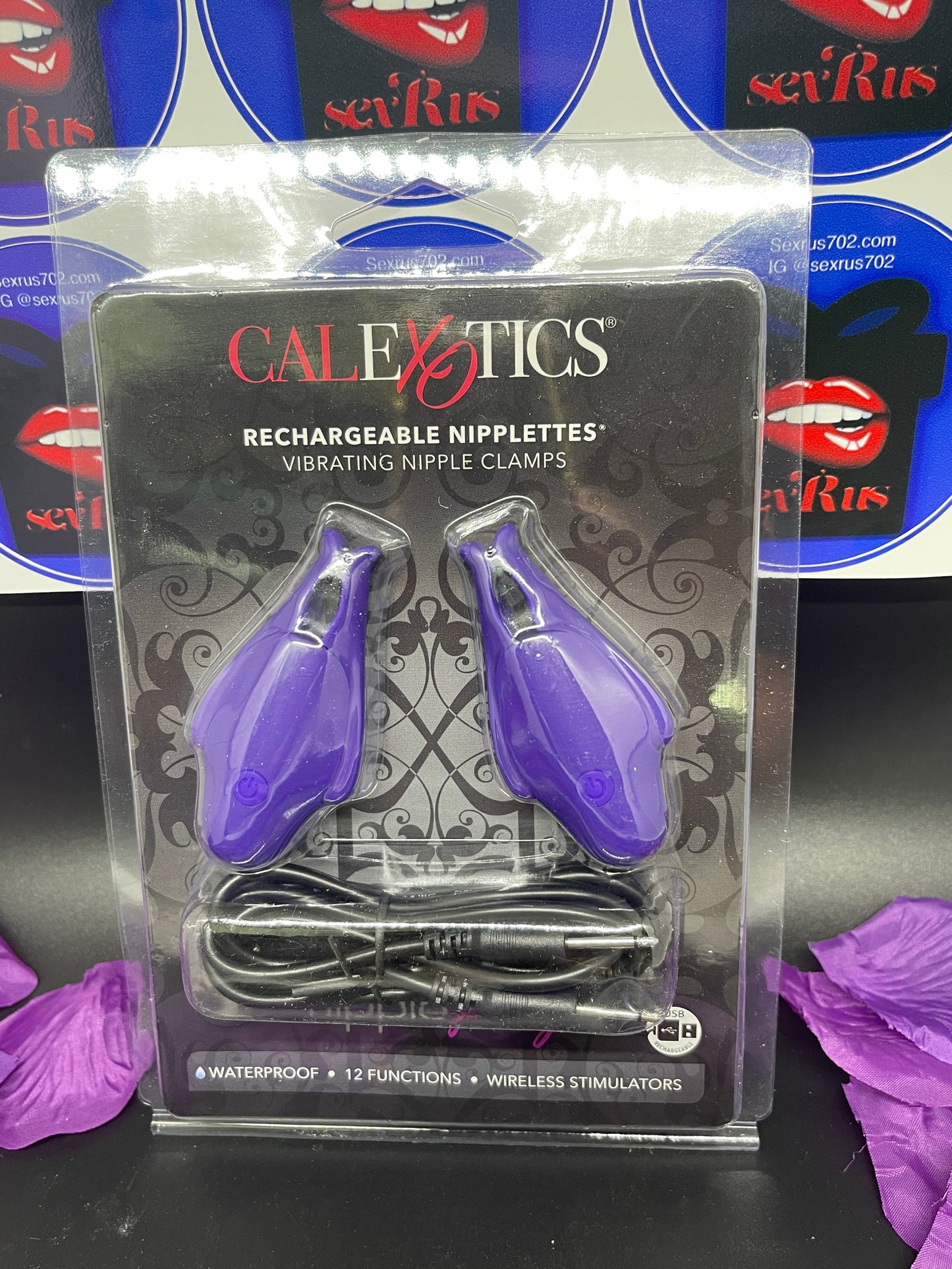 Nipplettes Rechargeable Vibrating Clamps in Purple