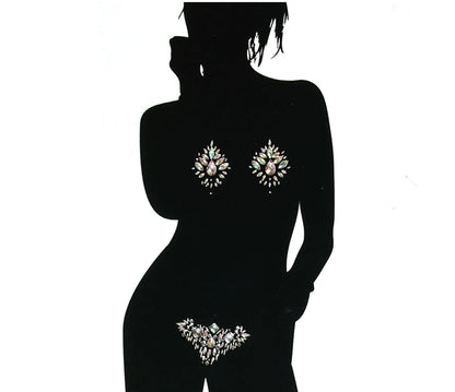 Pasties and Body Jewel Set Coquette