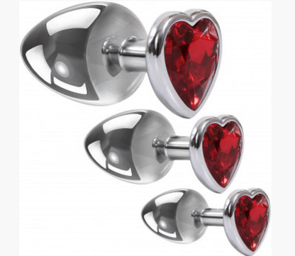 Three Hearts Gem Anal Plug Set