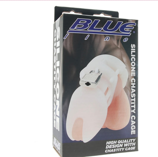 Blueline Silicone Chastity Cage