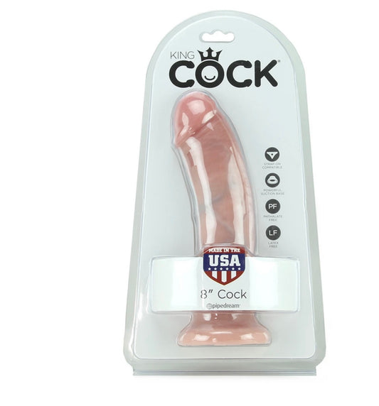 King Cock 8 Inch Dildo in Flesh