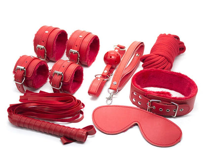 7 Pieces Leather Bondage Restraints Kit