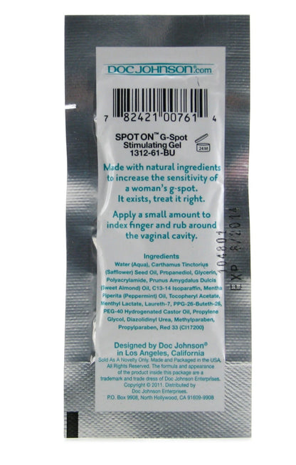 Spot-On G-Spot Stimulating Gel in .25oz/7.1g